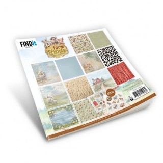 (YCPP10081)Paperpack - Yvonne Creations - Farm Friends 20 x 20 cm