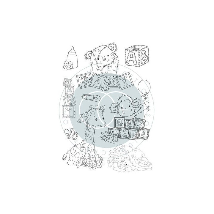 (CCSTMP096)Craft Consortium Little Ones Photopolymer Stamp Set Animals