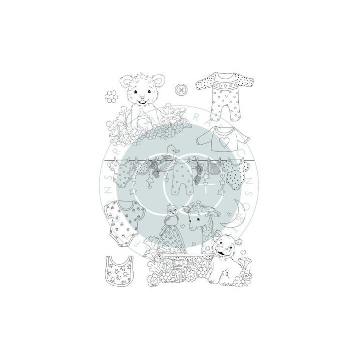 (CCSTMP097)Craft Consortium Little Ones Photopolymer Stamp Set Clothes