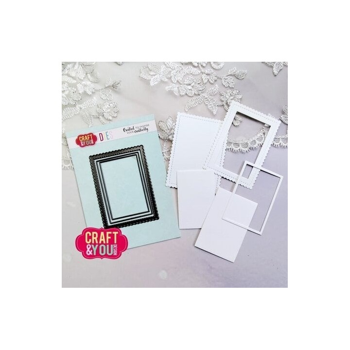 (CW323)Craft and You design ATC Biscuit Frame Set Dies