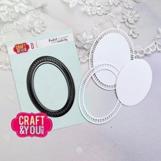 (CW324)Craft and You design Oval Doily Set Dies