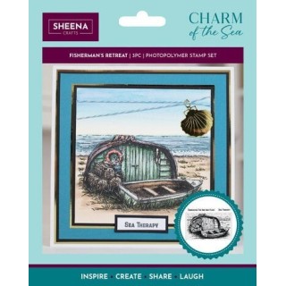 (SD-COTS-STP-FIRE)Crafter's Companion Charm of the Sea Photopolymer Stamp Set Fishermans Retreat