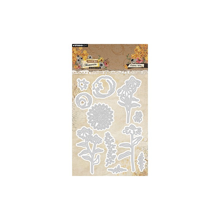(HE-SB-CD960)Studio Light Cutting Die Floral Bits Sweet Bee Memories nr.960
