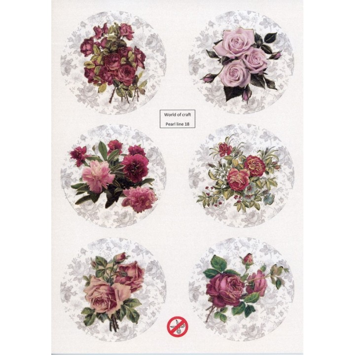 (WOCPL018)Scenery Parelmoer - WOC - nr18 - Flowers - Round