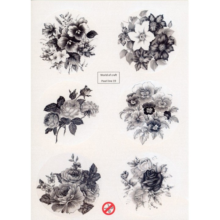 (WOCPL019)Scenery Parelmoer - WOC - nr18 - Flowers - Round