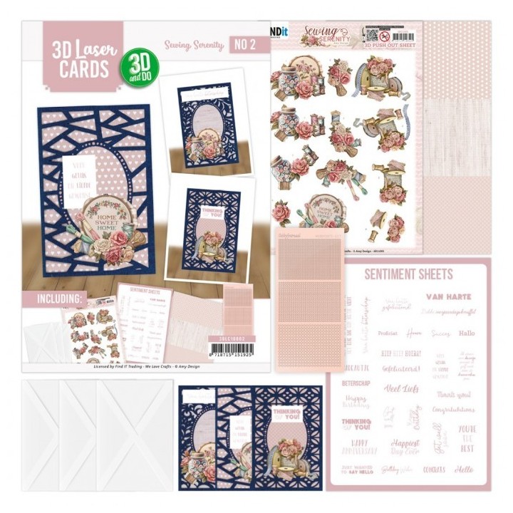 (3DLC10002)3D and Do - Laser Cards 2 - Sewing Serenity
