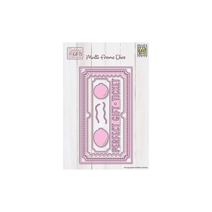 (MFD178)Nellie's shape dies  Slimline Die Set Golden ticket