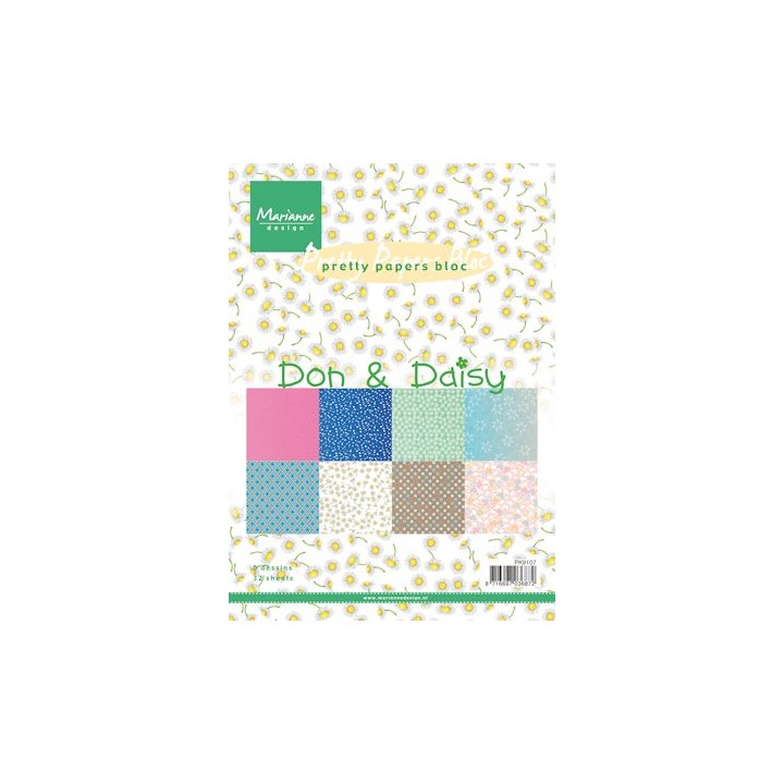 (PK9107)Paper bloc 15X21 cm Don & Daisy