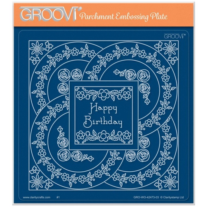 (GRO-WO-42473-03)Groovi Plate A5 Tina's Happy Birthday Rosie Doodles All In One