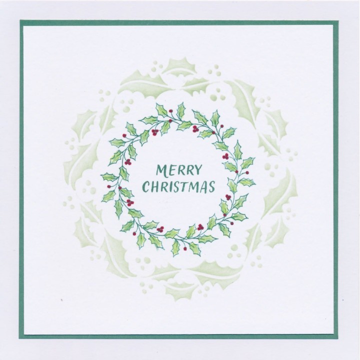 (STA-CH-11659-A5)Claritystamp KISS by Clarity - Christmas Wreaths A5 Square