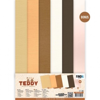 (BB-A4-10013)Linen Cardstock Pack - Berries Beauties - Teddy - A4
