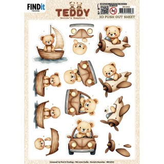 (SB11013)3D Push out Sheet - Berries Beauties - Teddy - Transport
