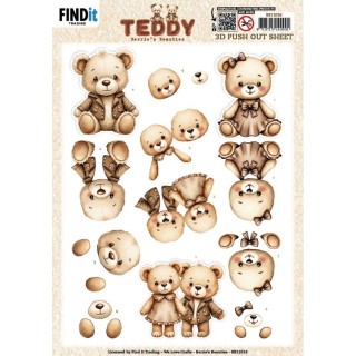 (SB11016)3D Push out Sheet - Berries Beauties - Teddy - Together