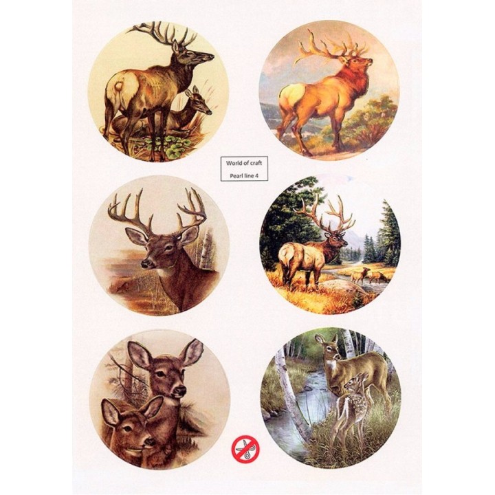 (WOCPL004)Scenery Parelmoer - WOC - nr04 - Deer - Round