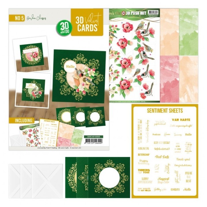 (3DVC4K10005)3D Velvet Cards 4K - Garden Classics