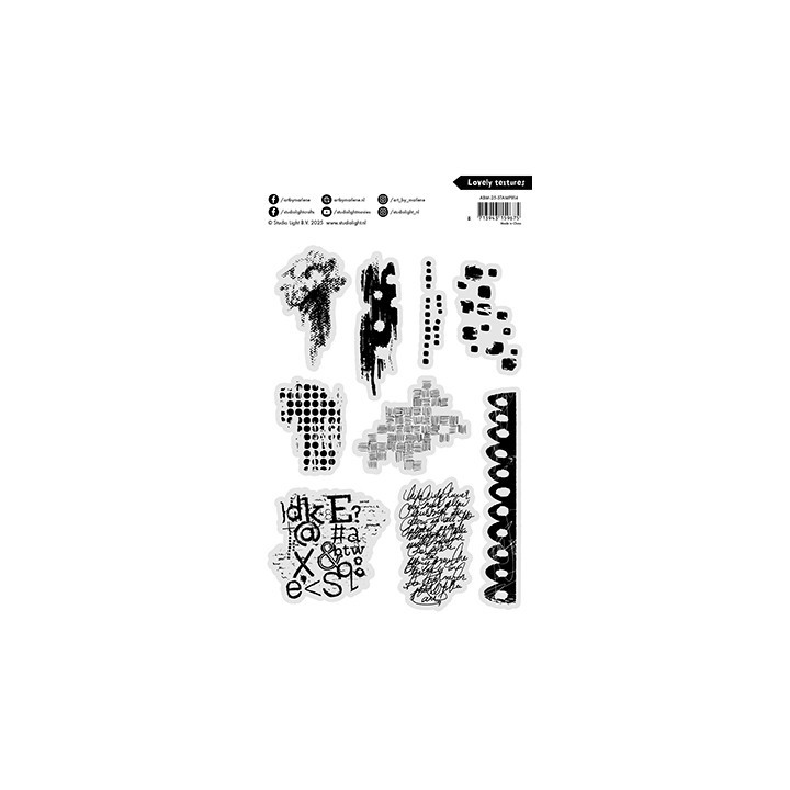 (ABM-25-STAMP814)Studio light Stamp Lovely textures Art by Marlene nr.814