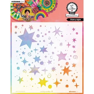 (ABM-25-MASK331)Studio light stencil Starry night Art by Marlene nr.331