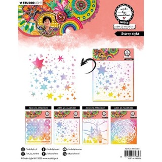 (ABM-25-MASK331)Studio light stencil Starry night Art by Marlene nr.331