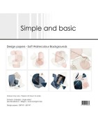 (SBP747)Soft Watercolour Backgrounds 12x12 Inch Paper Pad