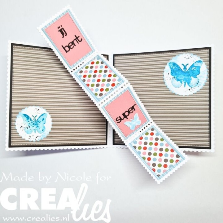 (CLCZ396)Crealies Cardzz Dies Twist & Pop A Diagonal For 4 Panels