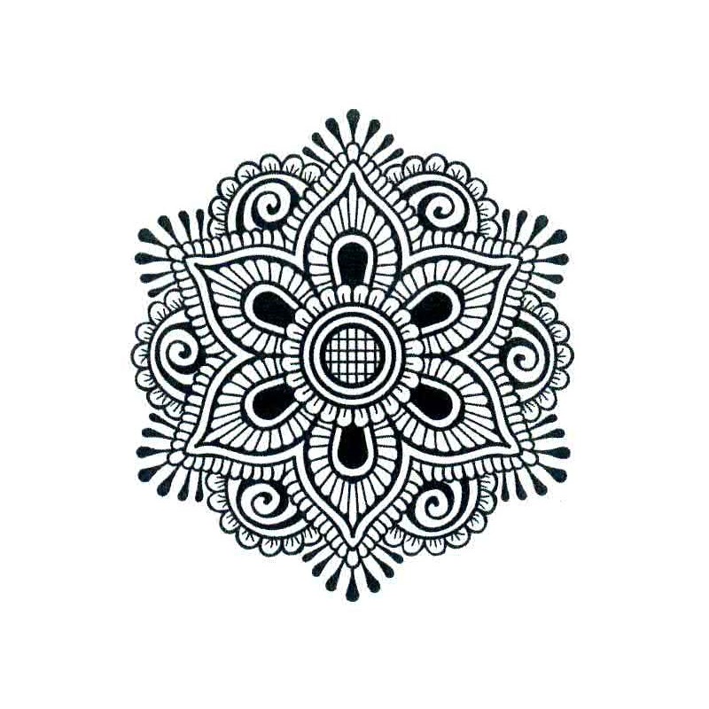 (UMS068)Pre Cut Stamp Henna Mandala