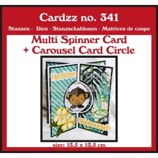 (CLCZ341)Crealies Cardzz Dies No. 341 Multi Spinner + Carousel Card Circle