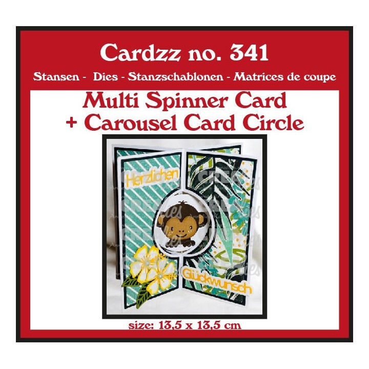 (CLCZ341)Crealies Cardzz Dies No. 341 Multi Spinner + Carousel Card Circle