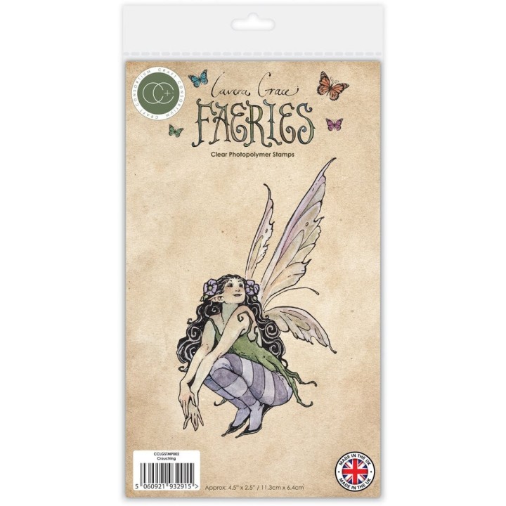 (CCLGSTMP002)Craft Consortium Fairies A6 Clear Photopolymer Stamps Crouching