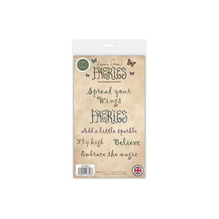 (CCLGSTMP017)Craft Consortium Fairies A6 Clear Photopolymer Stamps Sentiments