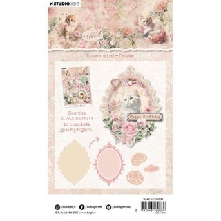 (SL-ACS-CD1000)Studio Light SL Cutting Die Roses mini-frame A Cat's Secret nr.1000