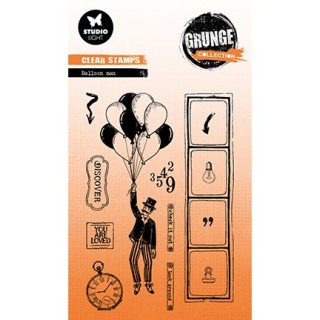 (SL-GR-STAMP827)Studio light clear stamp Ballon Man Grunge Collection nr.827
