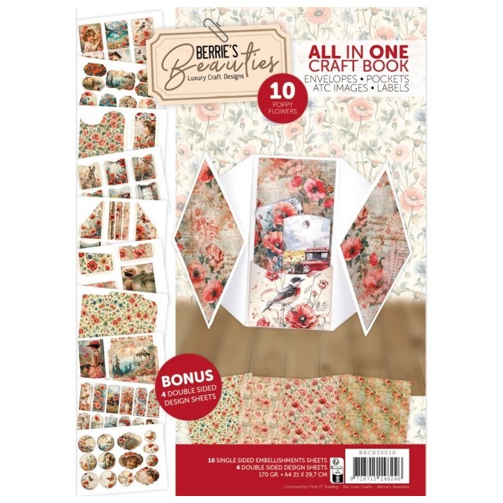 (BBCB10010)Berries Beauties - All-in-one Craft Book 10 - Poppy Flowers