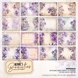 (BBPPA410015)Paperpack - Berries Beauties - Purple Iris - A4