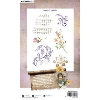 (JMA-GB-STAMP836)Studio light Stamp Hopeful swirls Growing & Blooming nr.836