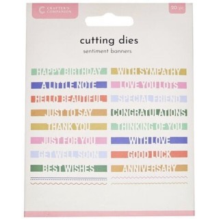 (CC-MD-EXP-SEBA)Crafter's Companion Sentiment Banners Metal Die Expression