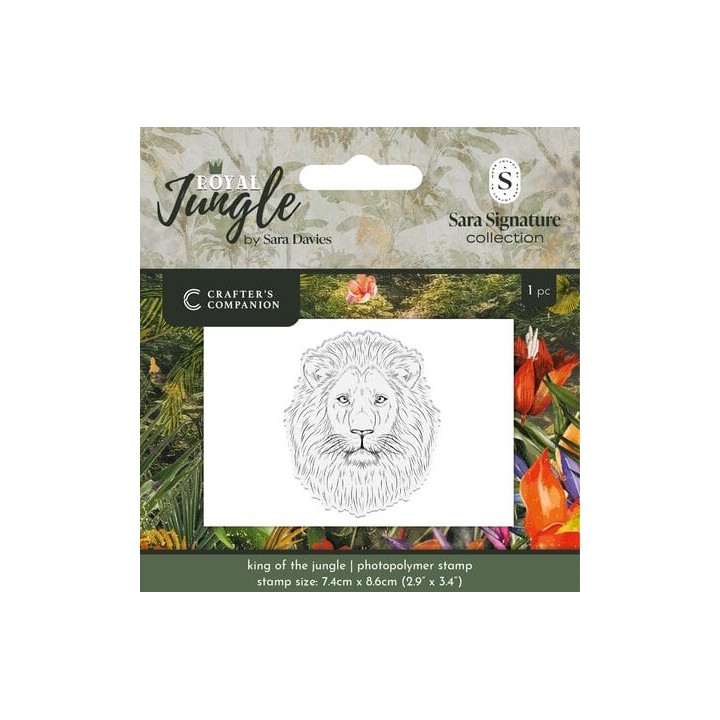 (S-RJ-STP-KING)Crafter's Companion Royal Jungle Photopolymer Stamp King of the Jungle