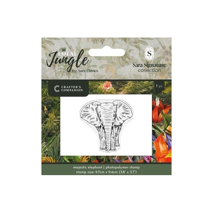 (S-RJ-STP-MAEL)Crafter's Companion Royal Jungle Photopolymer Stamp Majestic Elephant