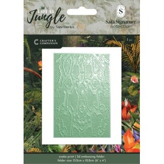 (S-RJ-3D-EF4-SNPR)Crafter's Companion Royal Jungle 3D Embossing Folder Snake Print