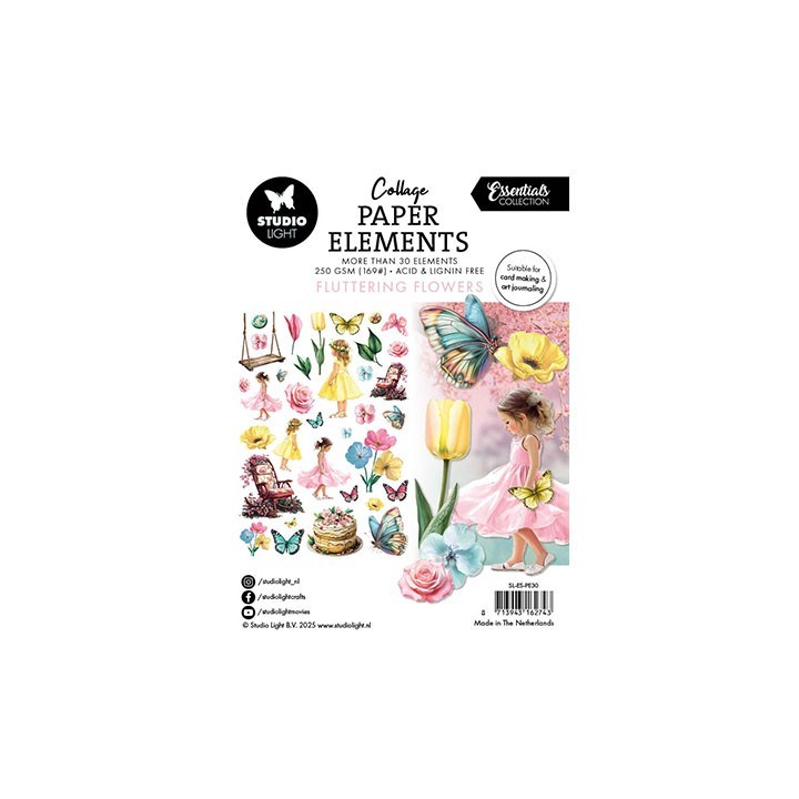 (SL-ES-PE30)Studio Light SL Paper Elements Fluttering Flowers Essentials nr.30