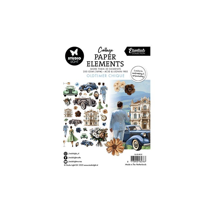 (SL-ES-PE32)Studio Light SL Paper Elements Oldtimer Chique Essentials nr.32