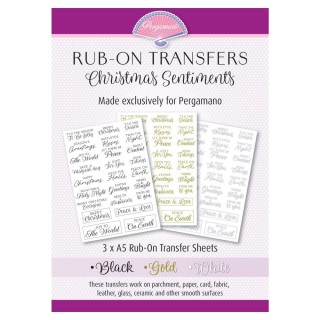 (PER-RU-70481-A5)Pergamano Rub-On Transfers - Christmas Sentiments