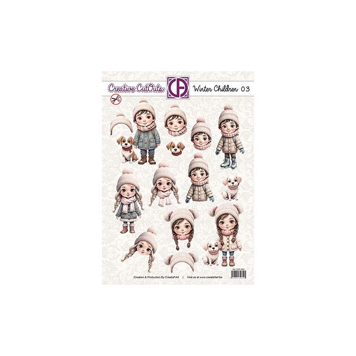 (CCO-003)3D Creative CutOuts Winter Children 03