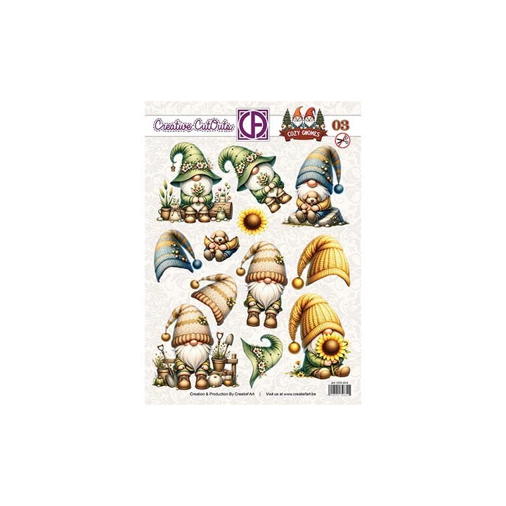 (CCO-014)3D Creative CutOuts Cozy Gnomes 03
