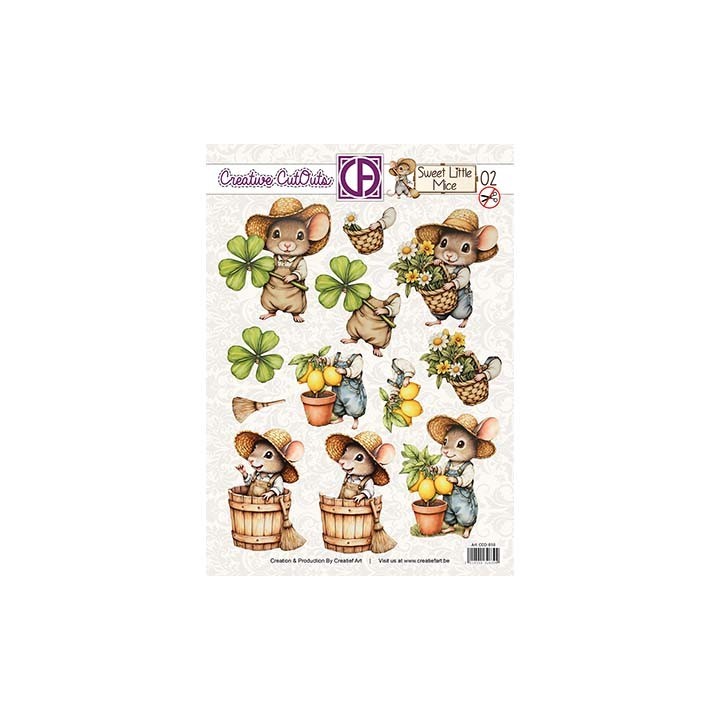 (CCO-018)3D Creative CutOuts Sweet Little Mice 02