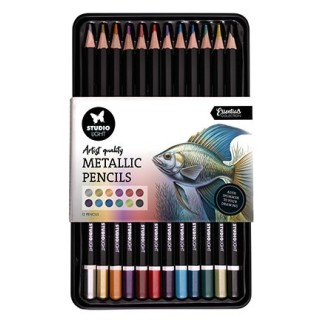 (SL-CO-PENC02)StudioLight Pencils 12 Colors with metallic finish Essentials nr.02