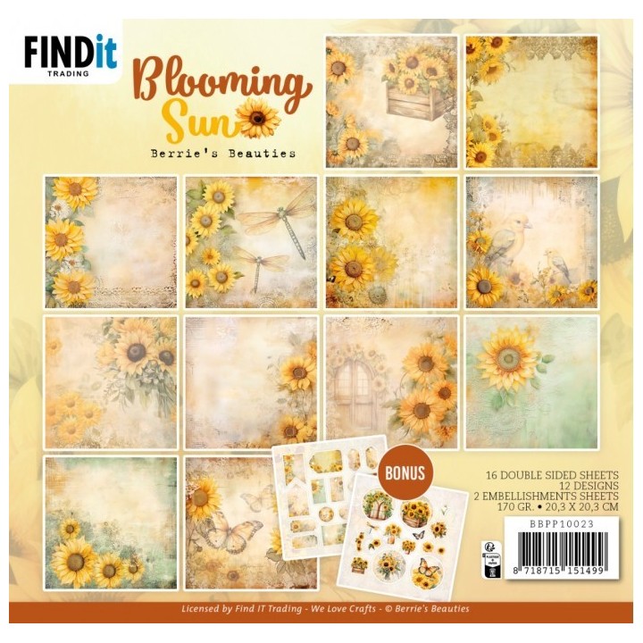 (BBPP10023)Paperpack - Berries Beauties - Blooming sun 20 x 20 cm