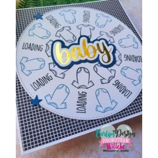 (CDHF-0078)CarlijnDesign Hot Foil Plate Baby Baby