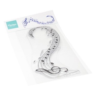 (CS1174)Clear stamp Music Swirl