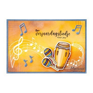 (CS1174)Clear stamp Music Swirl