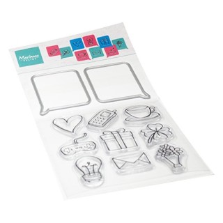 (CS1176)Clear stamp Chat bubbles